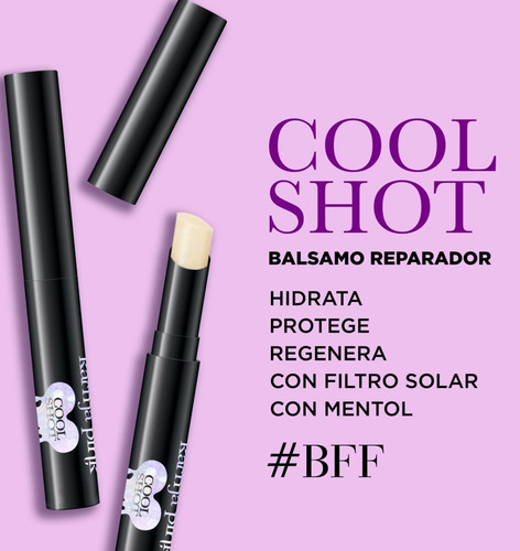 Imagen 3 de 10 de Bálsamo Reparador Filtro Solar Labial Cool Shot Karma Pink