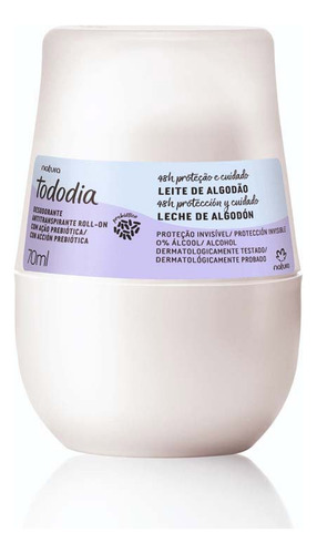 Desodorante Roll-on Natura Tododia 70 Ml - Fragrâncias Fragrância Algodão