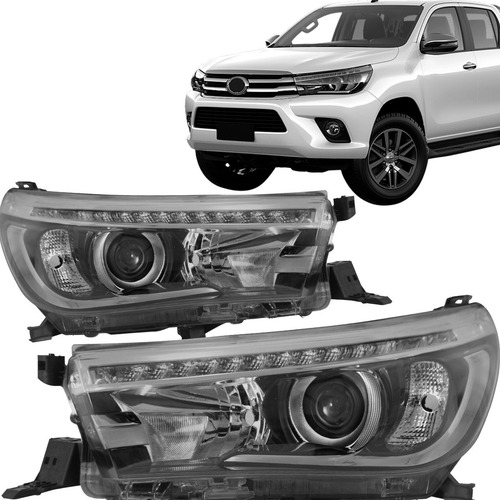Par Farol Hilux 2016 2017 2018 19 20 Com Led