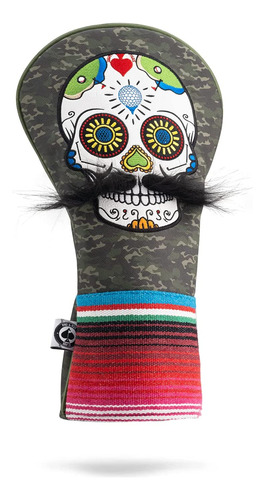 Golf Co. Le Sugar Skull Moustache Driver   Cover  Premi...