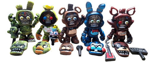 Five Nights At Freddy Set De 5 Personajes Cabezones C/ Luz