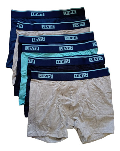 Boxer Brief Levi's De Algodón Para Hombre Pack De 6 Piezas