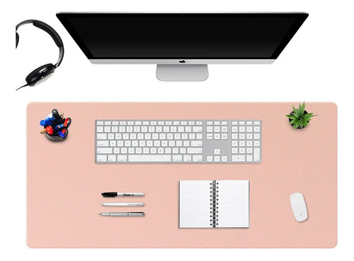 Mousepad Xl De Cuero Impermeable Reversible 80x40