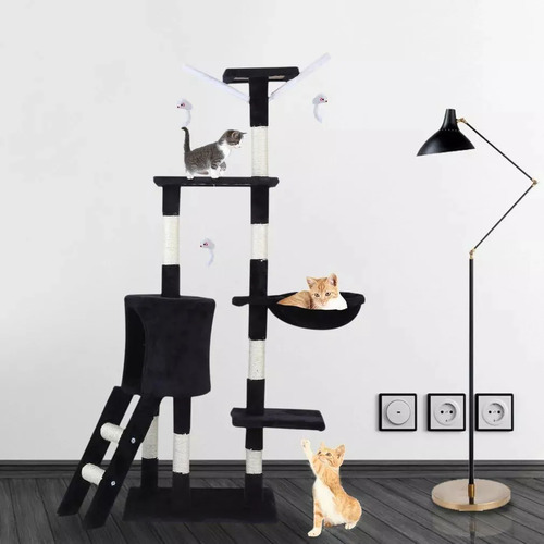 Rascador Torre Cat Tree Gatos Juguete Interactivo 5 Niveles