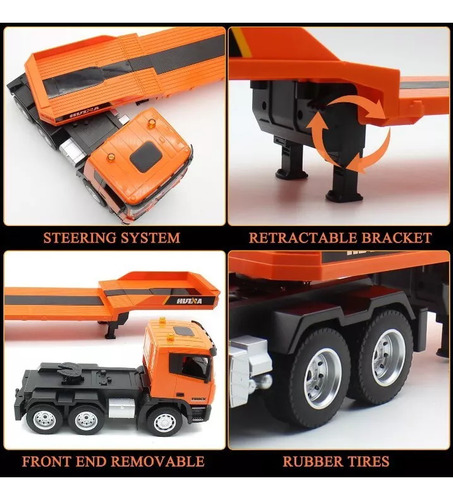 Rc Semirremolque Con Excavadora, Vehiculo De Construcción