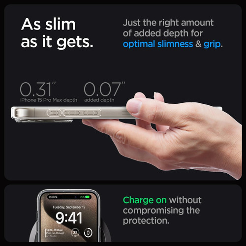 Spigen Ultra Hybrid Magfit Projetado Para iPhone 15 Pro Max