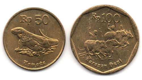 Indonesia 50 Y 100 Rupias 1994 Y 1995