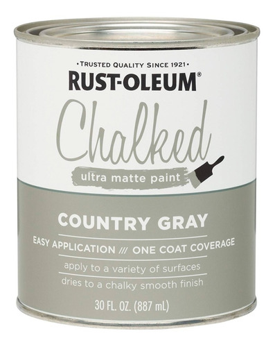 Brochable Chalked Rust Oleum Tizado Gris Campestre 887ml