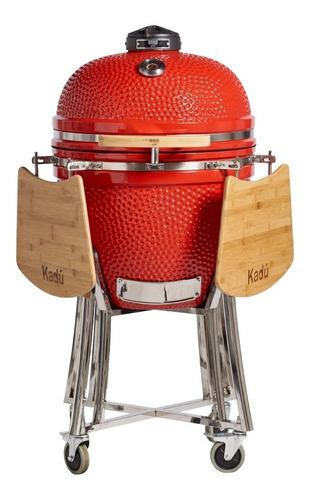 Parrilla Ahumador Cerámico Bbq Grill Kamado Kadu K21 Rojo