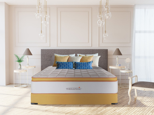 Colchón Queen Size Therapedic Espumas Super Suaves Premium Color Blanco