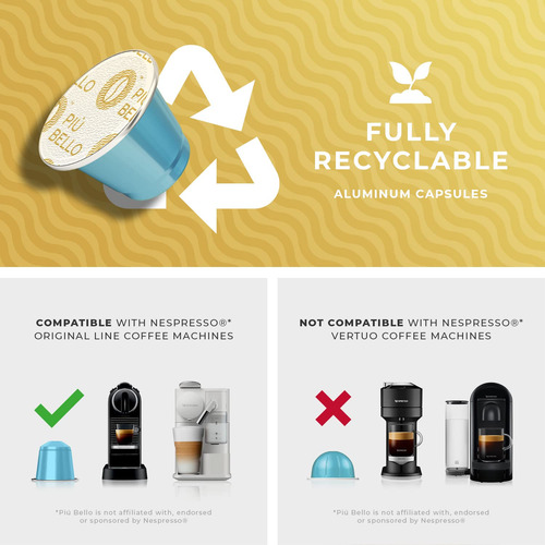 Cápsulas De Café Compatibles Nespresso Sabor Espresso Italia
