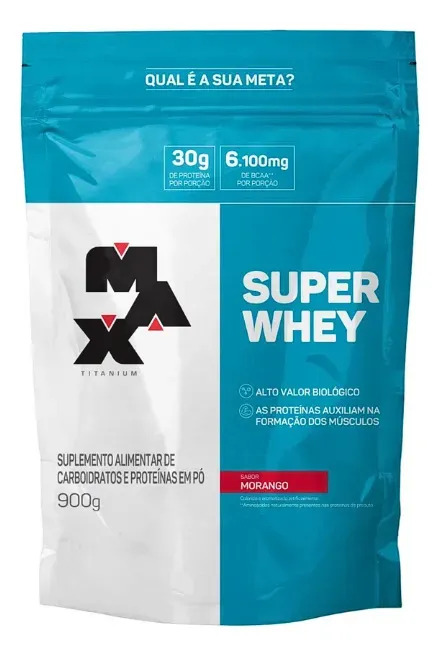 Super Whey 900g - Max Titanium Morango