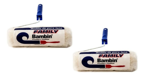 Rodillos Lana Natural Bambin Family X 17 Cm Pack X2