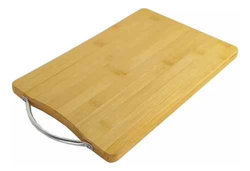 Tabla Para Picar Cortar Corte Bambú Con Agarre 24x34 Cm