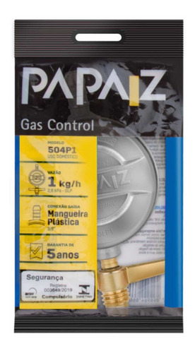 Regulador Registro Válvula De Gás 1kg/h Papaiz