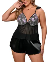 Comprar Pijama Saten Mujer Curvy Musculosa Mujer Importada
