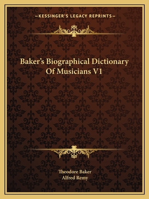 Libro Baker's Biographical Dictionary Of Musicians V1 - B...