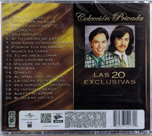 Los Temerarios Coleccion Privada (cd) Nuevo Sellado