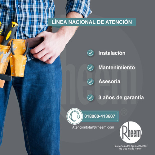 Imagen 8 de 8 de Calentador De Acumulación Eléctrico 120 Litros 110v Rheem