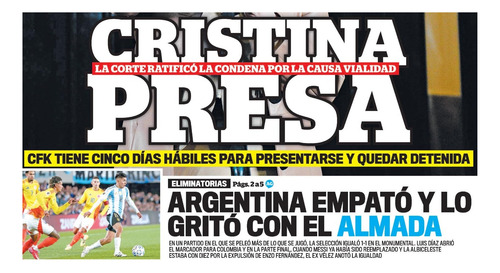 Cristina Kirchner Presa : Corte Confirma Condena * Crónica