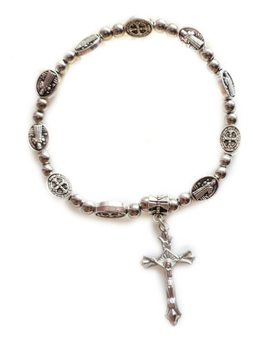 Navidad (8 #mold) Pulsera Con Forma De Rosario, Con Medalla