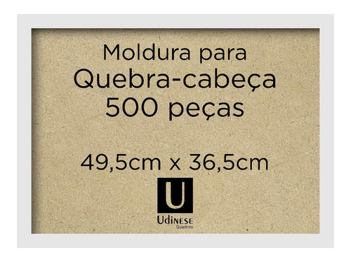 Moldura Para Quebra Cabeça 500 Peças 36,5 X 49,5 Decoração