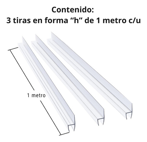 3 Metros Guardapolvo Puerta Cristal Regadera Ducha Cancel