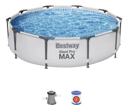 Piscina Bestway Redonda Steel Pro Max Con Filtro 3.05mx76cm