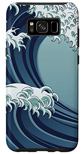 Funda Para Galaxy S8+ The Great Wave Kanagawa Surfer Plas-02