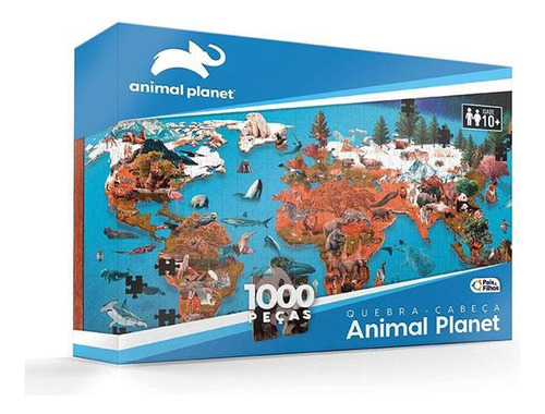 Jogo Quebra Cabeça 1000 Pcs Planeta Animal 790213