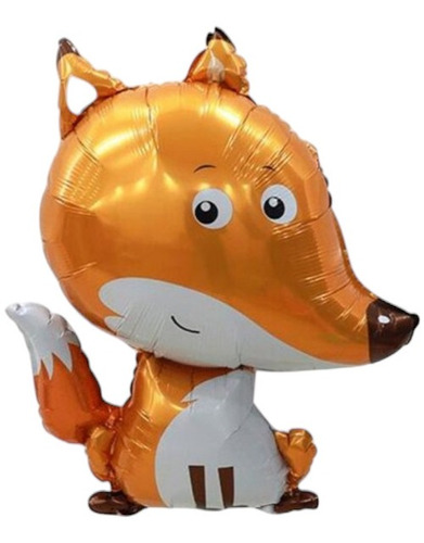 Globo Zorro Metalizado 85 Cms Cotillón Cumpleaños Animales