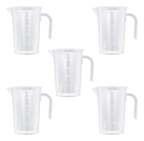 Vaso Medidor Graduate Cups, Grueso, 5 Unidades [u]