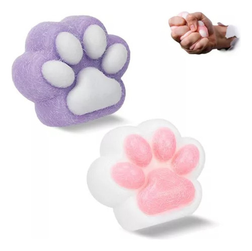 Mrwj 2 Unidades Footprint Cat Claw Squishy Original Soft