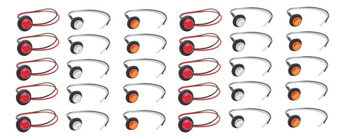 30x 3/4 3 Colores De Luz 3led Mini Marcador Lateral Camión
