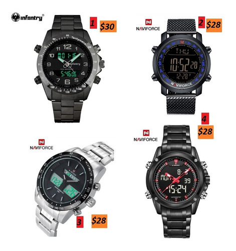 Relojes Naviforce, Shark Infantry Varios Modelos