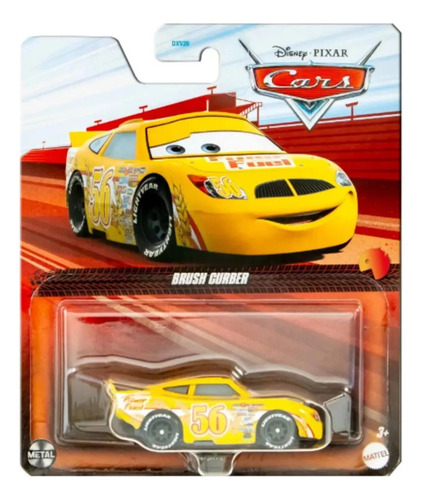 Cars Auto De Metal Brush Curber Corredor 56 Mattel