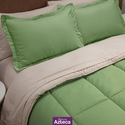Set 7 Pzs Edredón Down Doble Vista King Size Con Fundas