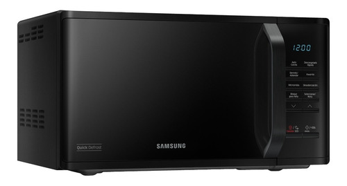 Imagen 3 de 8 de Microondas Samsung Negro Con Esmalte Cerámico 23 L