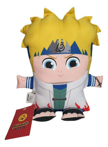 Almofada Ploosh Minato Namikaze Hokage Konoha Naruto Ninja Desenho do tecido Liso