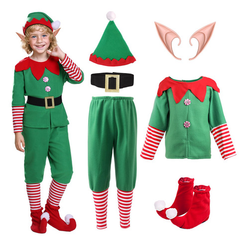 Conjunto De Fantasias De Elfo De Natal Xuekaikai Christmas E