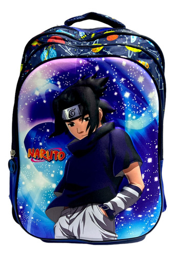 Mochila Escolar 3 Cierre Naruto Shippuden Sasuke Uchiha