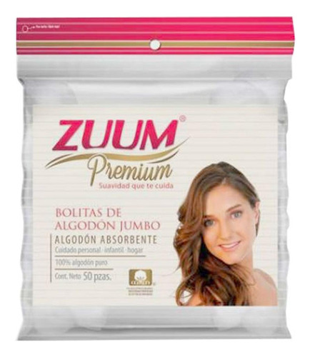 Zuum Bolitas De Algodón Jumbo 50 Piezas