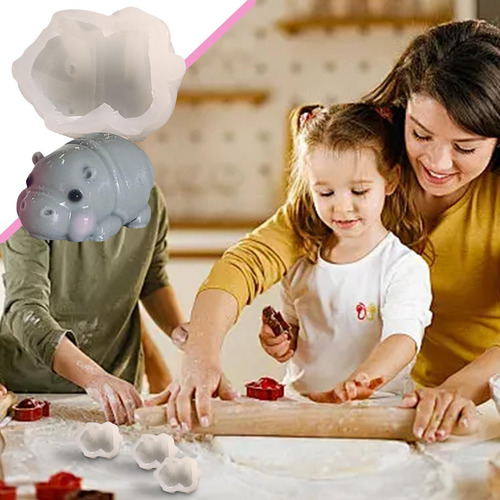 Molde De Silicona Para Gelatina De Hipopótamo Molde De Hipop