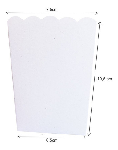 Imagen 2 de 5 de Caja Pochoclos Poc1 Sublimable X 100u Packaging Pochoclera