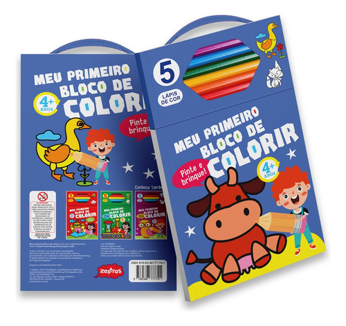 Meu Primeiro Bloco De Colorir Azul 4+