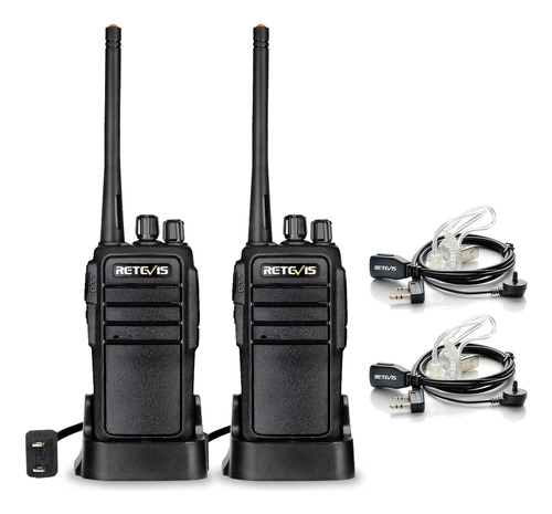 Retevis Rt21 Walkie Talkies Con Juego De Auriculares Y Micró