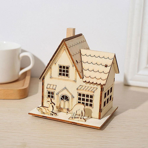 Set De Adornos Navideños De Madera Para Escritorio, Christma