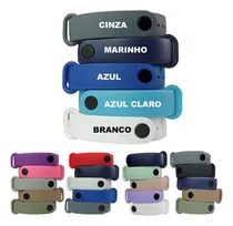 Comprar Kit De 5 Pulseiras Silicone Para Mi Band 4 Diversas Cores Cor Da Pulseira Cinza Inox u002F Azul Marinho u002F Azul u002F Azul Claro u002F Branco Neve