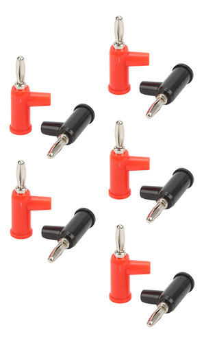 Enchufe Tipo Banana Apilable Sin Soldadura, 10 Piezas, Conec
