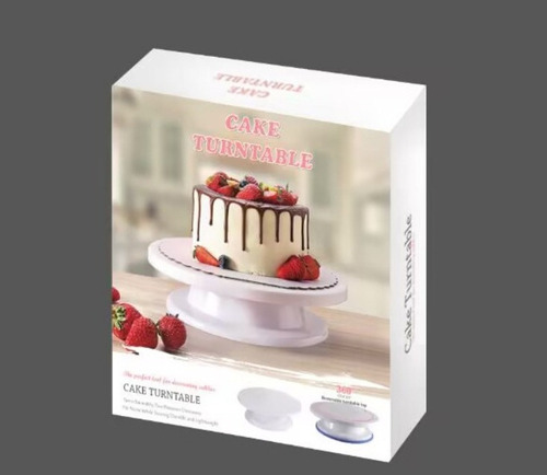 Juego De Decoración De Pasteles Platón Giratorio Para Tartas Color Rosa